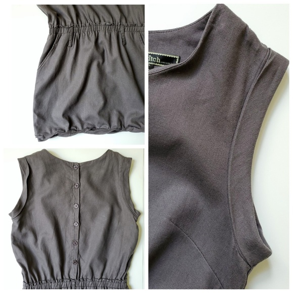 Love Stitch | Charcoal Sleeveless Linen Midi Dress - Picture 6 of 8